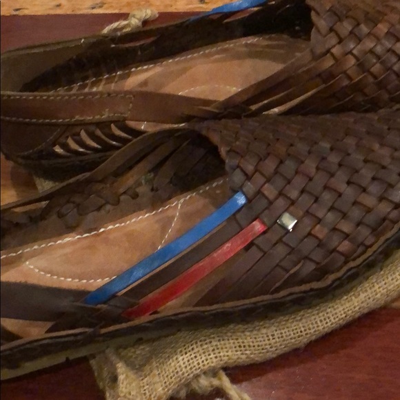 HOLAS STRIPES SANDALS // BROWN + BLUE + RED - Picture 2 of 8